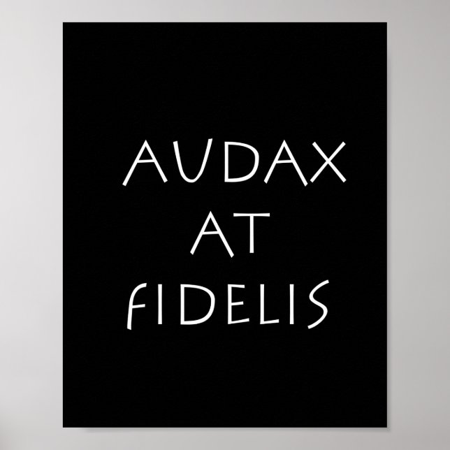 Affiche Audax à fidelis (Devant)