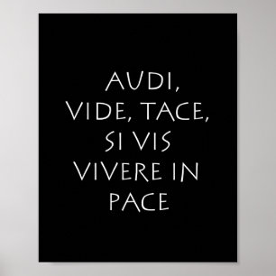 Affiche Audi vide tace est vis viverin en rythme