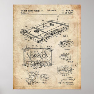 Affiche Audio Cassette Patent