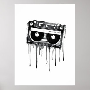 Affiche audiocassette vintage