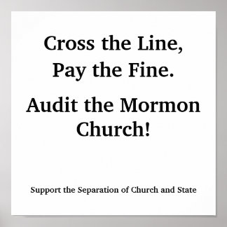 Affiche Audit de l'église Mormon