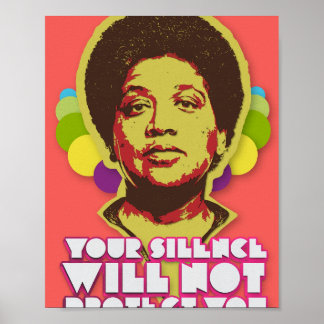 Affiche Audre Lorde Votre Silence Ne Vous Protègera Pas