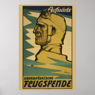 Affiche Aufwärts, Oberbayerische Flugspende WW1