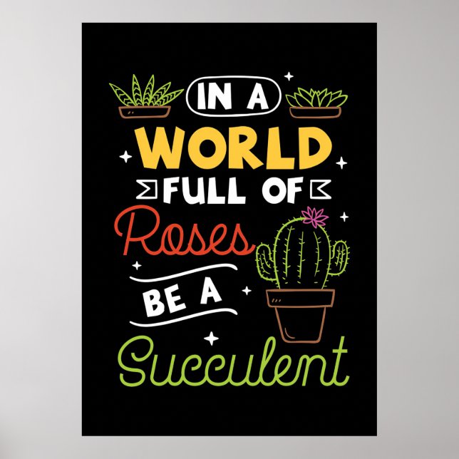 Affiche Augmente Être Succulent (Devant)