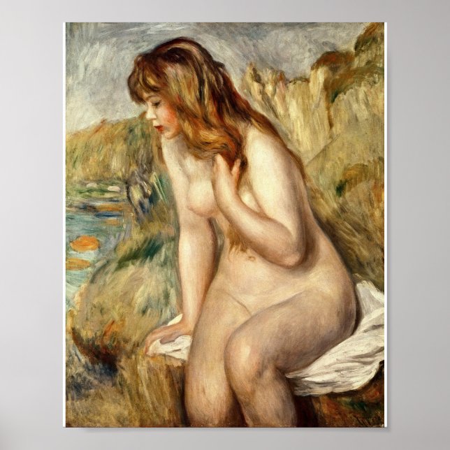 Affiche Auguste Renoir - Bather Seated On A Rock (Devant)