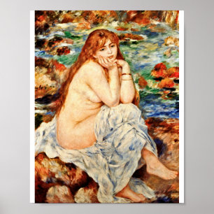 Affiche Auguste Renoir - Béton Assis Sur Une Barrière De S