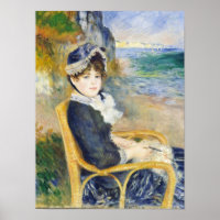 Auguste Renoir By The Seashore Woman Portrait