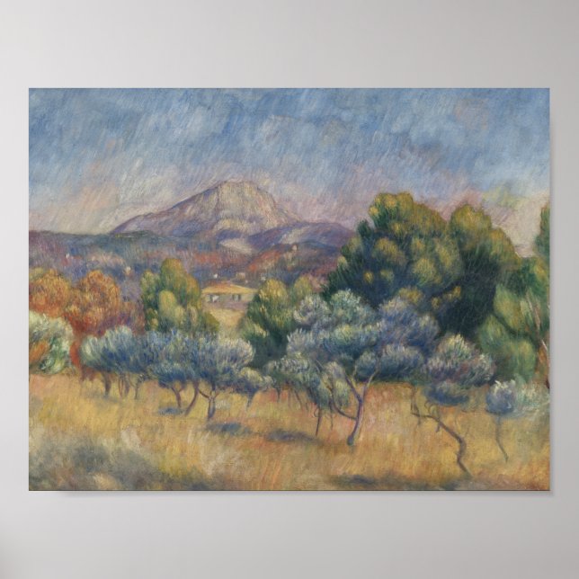 Affiche Auguste Renoir - La montagne Sainte-Victoire (Devant)