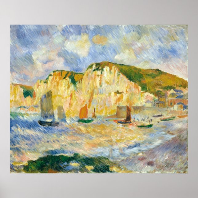 Affiche Auguste Renoir Mer et falaises (Devant)