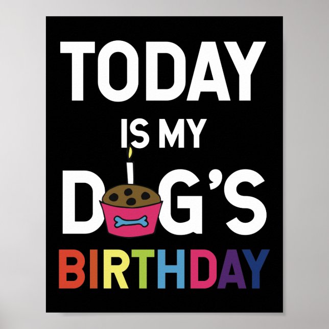 Affiche Aujourd'hui, c'est l'anniversaire de My Dog pour l (Devant)