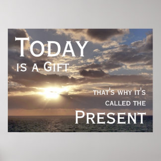 Affiche Aujourd'hui est un cadeau, Sunrise Motivational