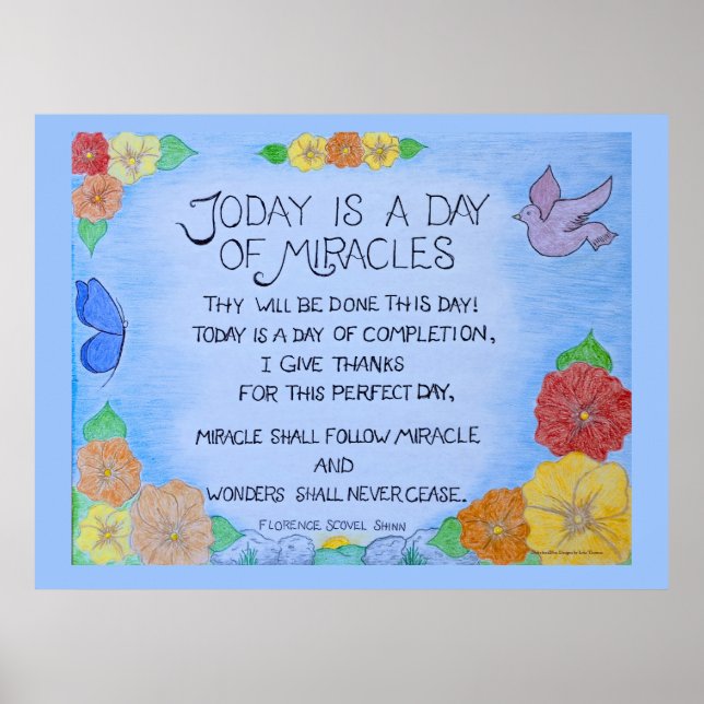 Affiche Aujourd'hui est un jour de miracles - Œuvre d'art (Devant)