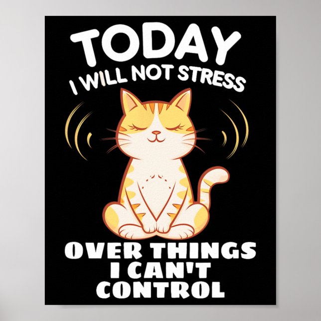 Affiche Aujourd'hui je ne vais pas stresser pour les chose (Devant)
