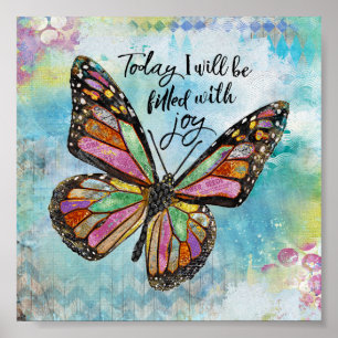 Affiche Aujourd'Hui Je Serai Rempli D'Affiches De Joie