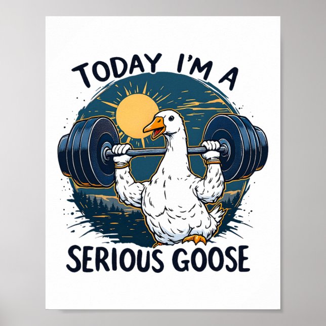 Affiche Aujourd'hui, je suis une grosse oie Tee Funny Body (Devant)