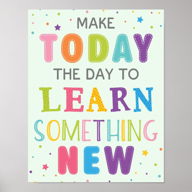 Affiche Aujourd'Hui Pour Apprendre Quelque Chose L'Esprit  (Devant)