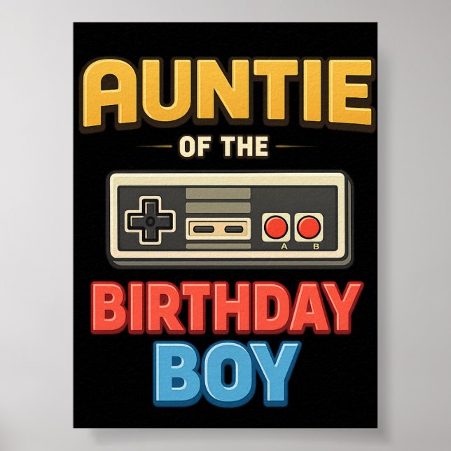 Affiche Aunt of The Birthday Boy Matching Family  (Devant)