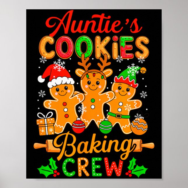 Affiche Auntie's Xmas Cookie Baking Crew Funny Baker Ginge (Devant)