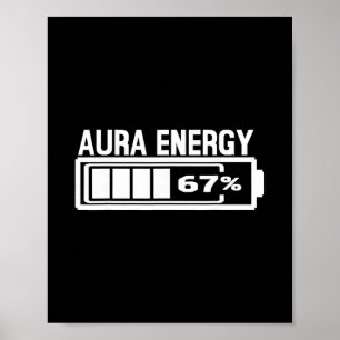 Affiche Aura Énergie 67 Drôle Six Sept Mème Gen Alpha Slan