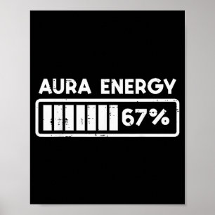 Affiche Aura Énergie 67 Numéro Drôle 6 7 Mème Enfants Jeun