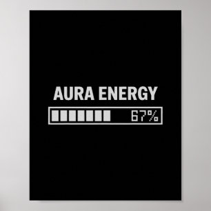 Affiche Aura Énergie À 67 Drôle Six Sept Mème Gen Alpha M