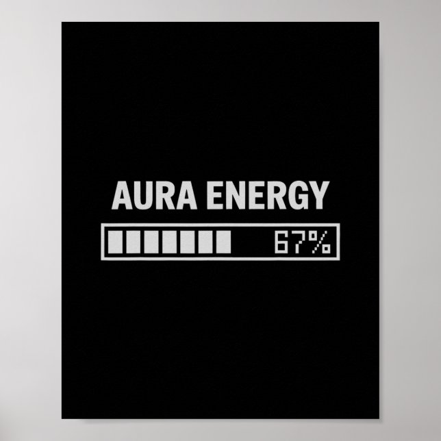 Affiche Aura Énergie À 67 Drôle Six Sept Mème Gen Alpha M (Devant)