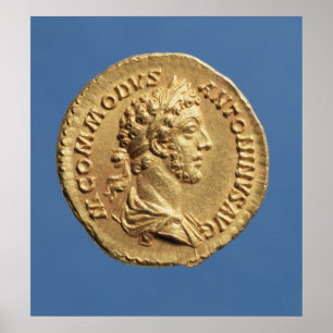 Affiche Aureus buste de Commodus