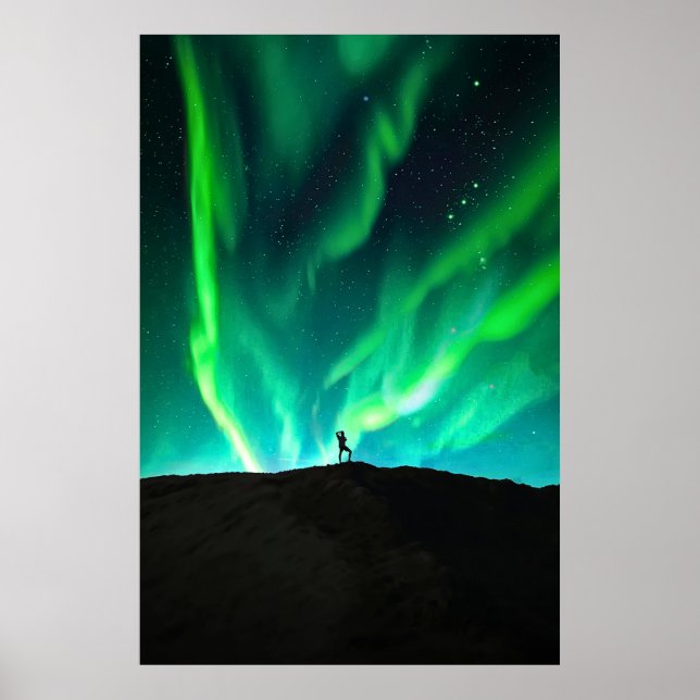 Affiche aurora boréale (Devant)