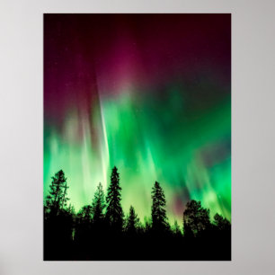 Affiche aurora boréale