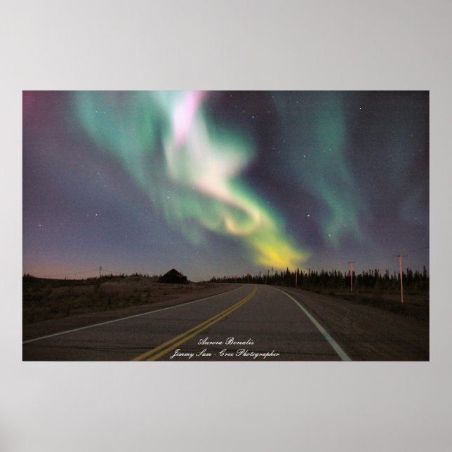 Affiche Aurora Borealis - Chisasibi Québec (Devant)