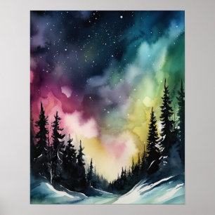 Affiche Aurora Borealis Northern Lights Art Imprimer Poste