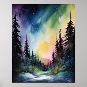 Affiche Aurora Borealis Northern Lights Art Imprimer Poste