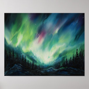 Affiche Aurora Borealis Northern Lights Art Imprimer Poste
