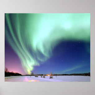 Affiche Aurora Borealis sur l'affiche de l'Alaska