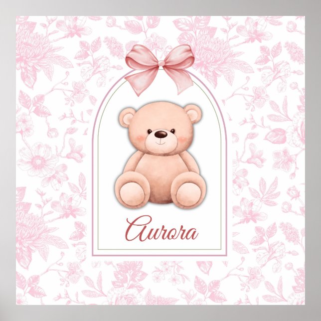 Affiche Aurora | Conception personnalisée d'ours en peluch (Devant)
