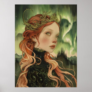 Affiche aurore boréale