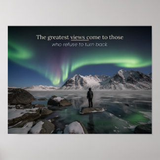 Affiche Aurore Boréale Aurora Motivationnel