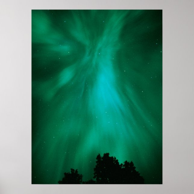 Affiche Aurore Boréale de Nuit | Ontario, Canada (Devant)