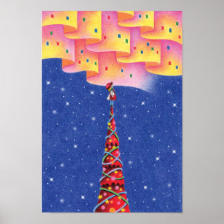 Affiche Aurore et un arbre de Noël.