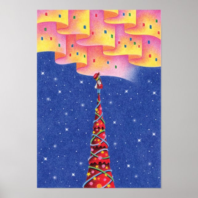 Affiche Aurore et un arbre de Noël. (Devant)