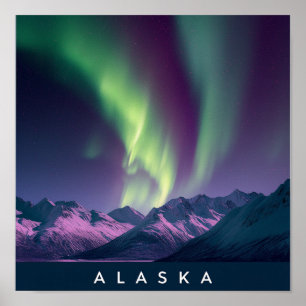 Affiche Aurores boréales d'Alaska Scenic