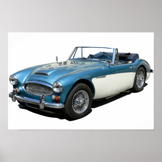 Affiche Austin Healey 3000 voiture classique (Devant)