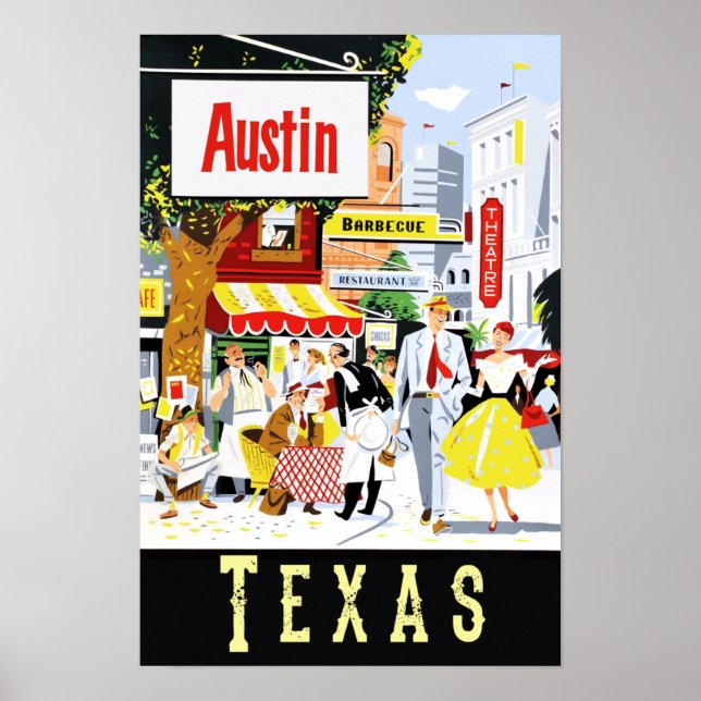 Affiche Austin, Texas (Devant)