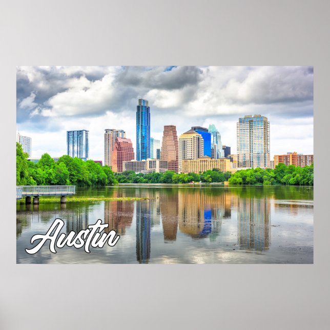 Affiche Austin, Texas, États-Unis (Devant)
