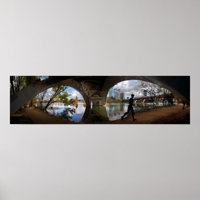 Affiche Austin Texas Ladybird Lake Trail Runner (Devant)