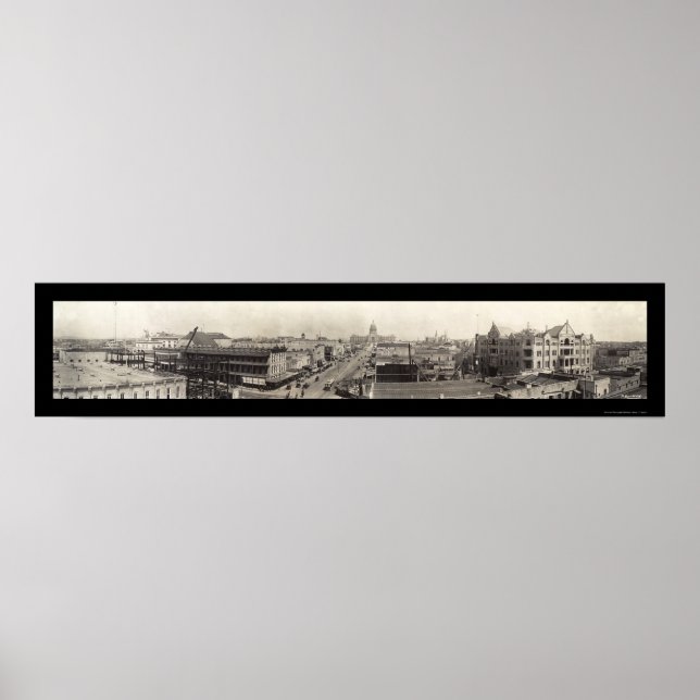 Affiche Austin, Texas Panorama Photo 1910 (Devant)
