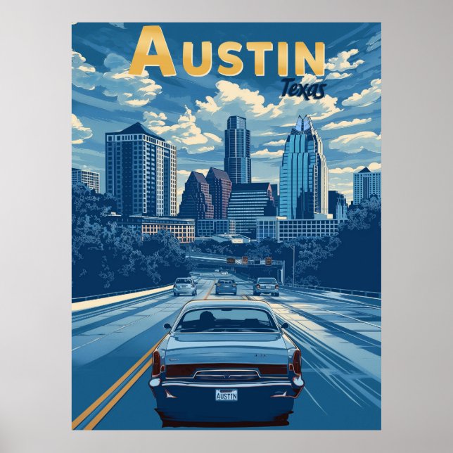 Affiche Austin - Vintage voyage (Devant)