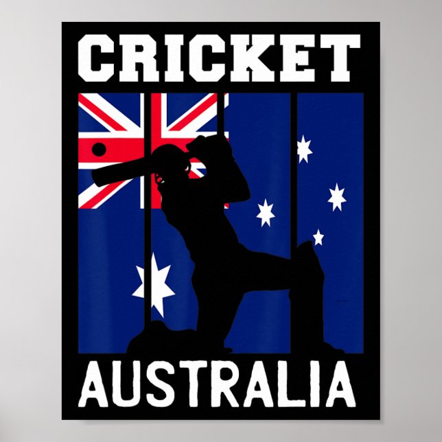 Affiche Australia Flag Cricket Fans Player Coach Australia (Devant)