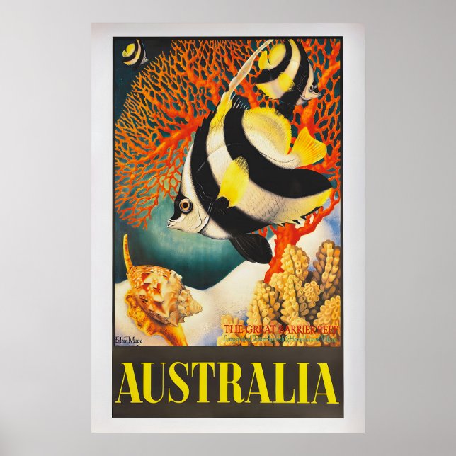 Affiche Australia, the Great Barrier Reef by Eileen Mayo (Devant)