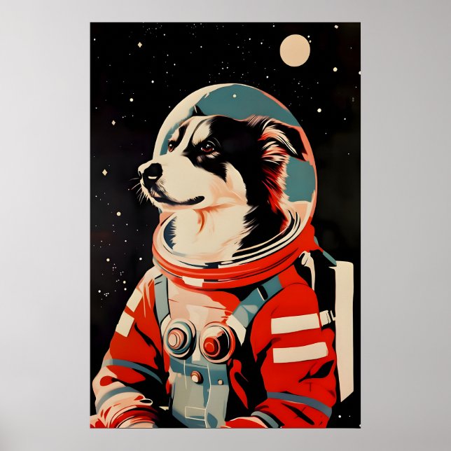 Affiche Australian Shepherd Astronaut Poster, Australian (Devant)